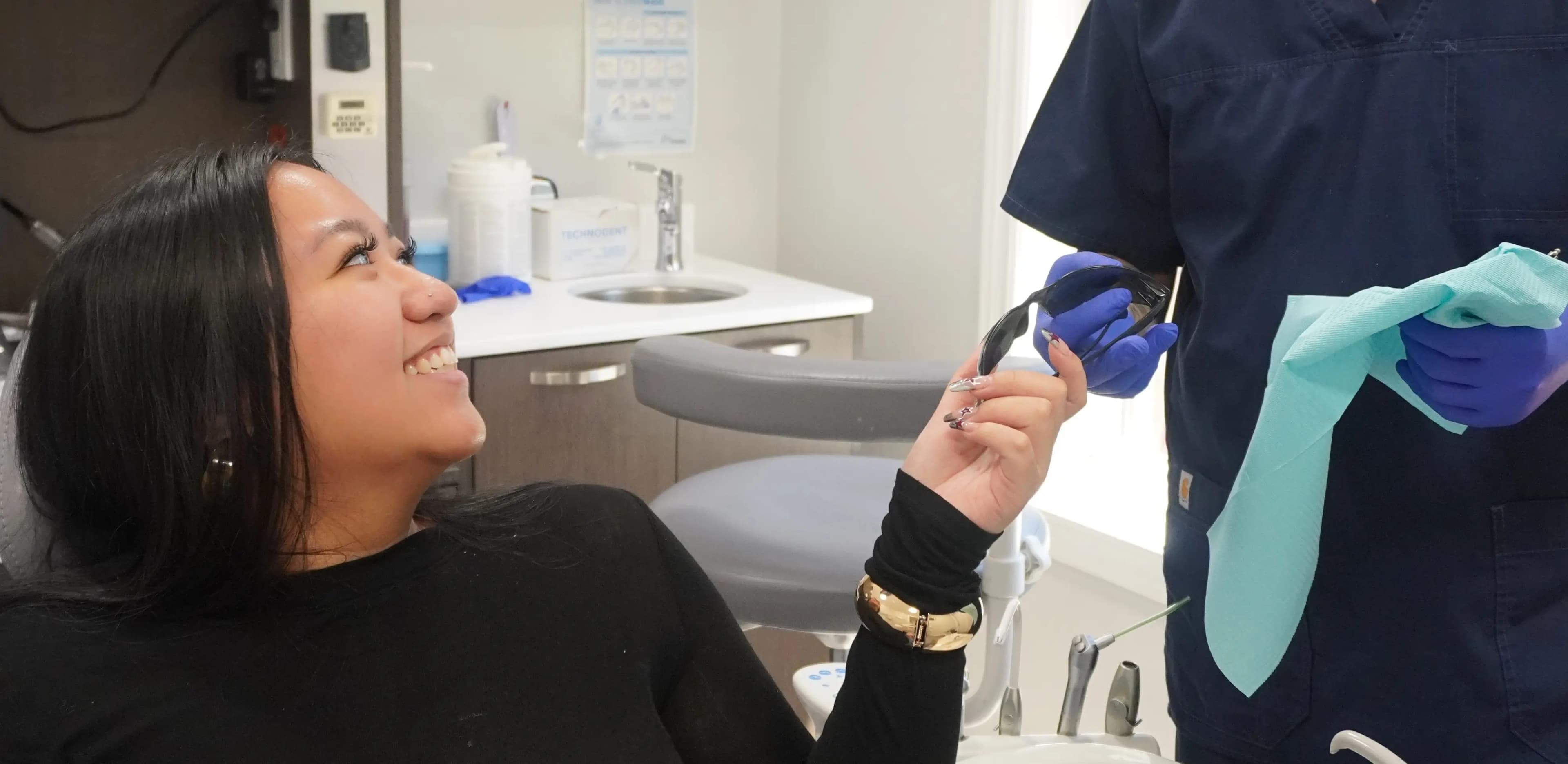 Smiling patient