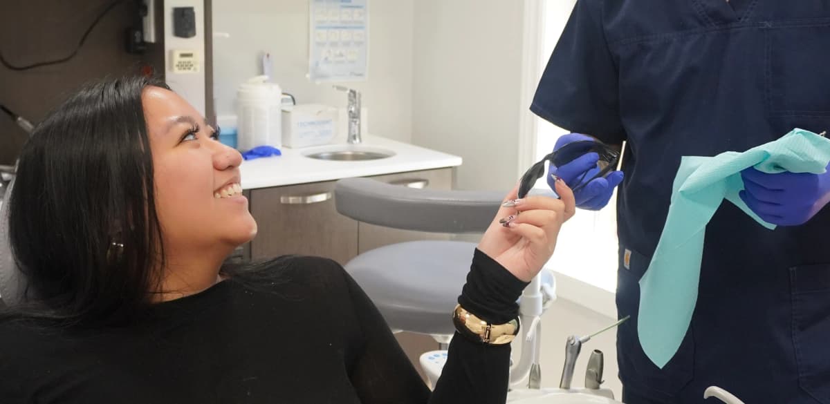 Smiling patient